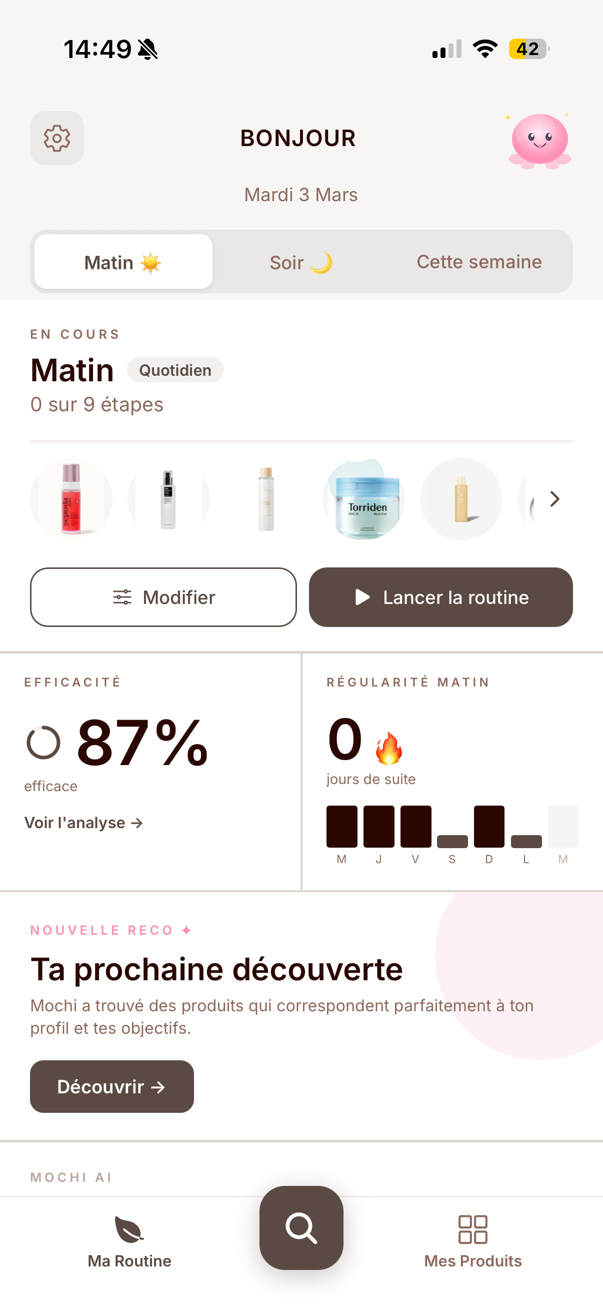 Écran d'accueil Mochi Skin